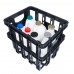 PLASTIC STACKABLE GENERAL PURPOSE CRATE - BLACK